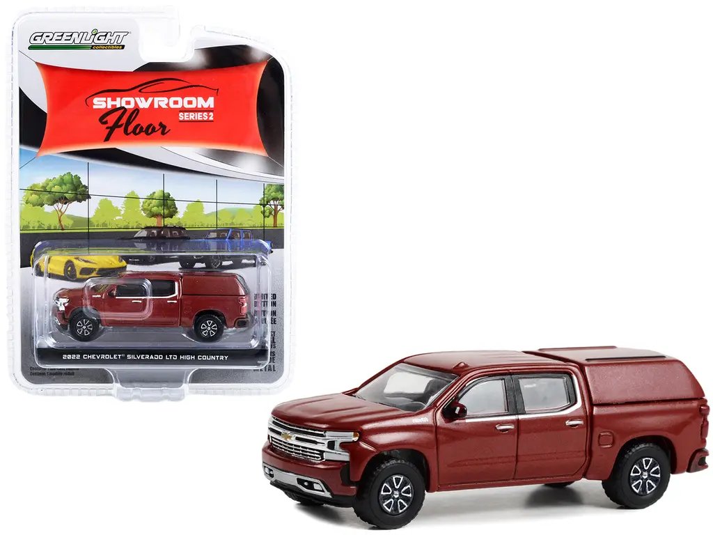 2022 Chevrolet Silverado LTD High Country Diecast Model – Cherry Red Metallic 1/64 by Greenlight