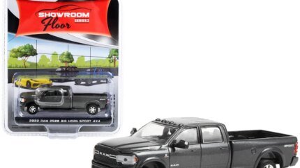 2022 RAM 2500 Big Horn Sport 4X4 Diecast Model - Granite Crystal Gray 1/64 by Greenlight