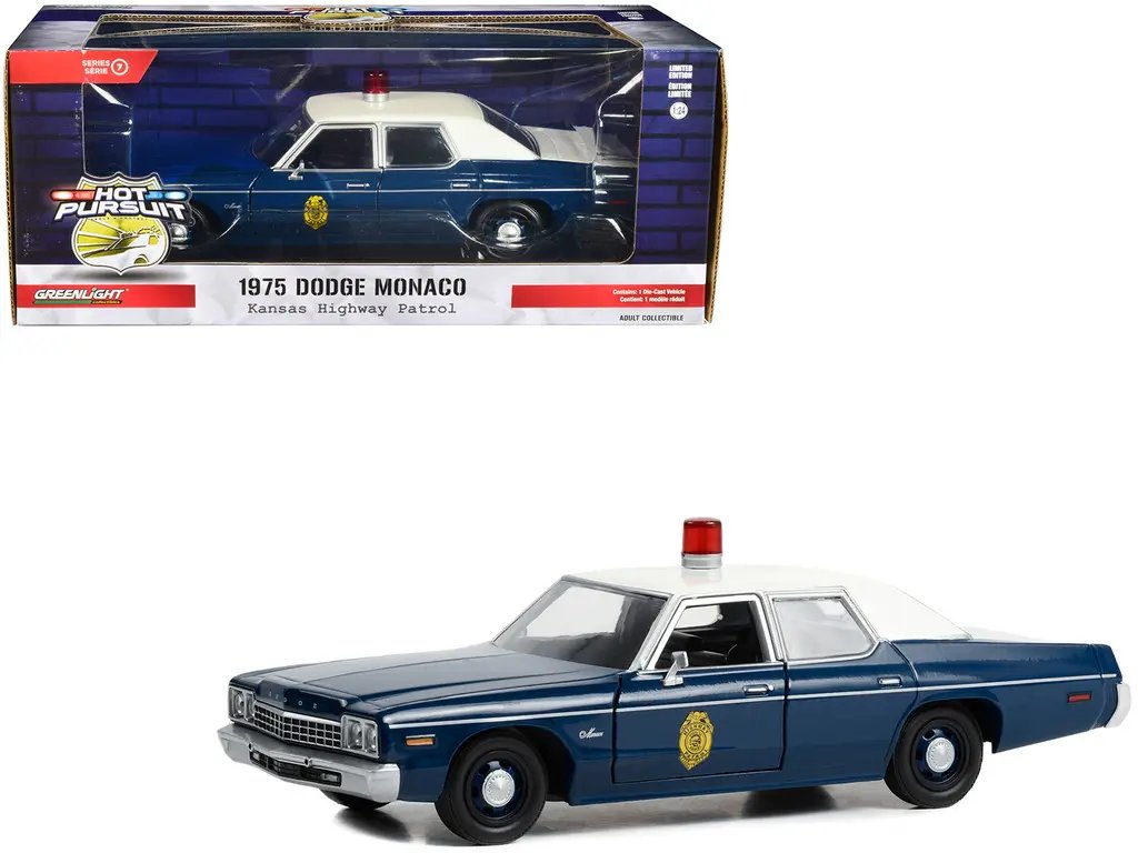 1975 Dodge Monaco Kansas Highway Patrol Diecast Model – Hot Pursuit Series 1/24 by Greenlight