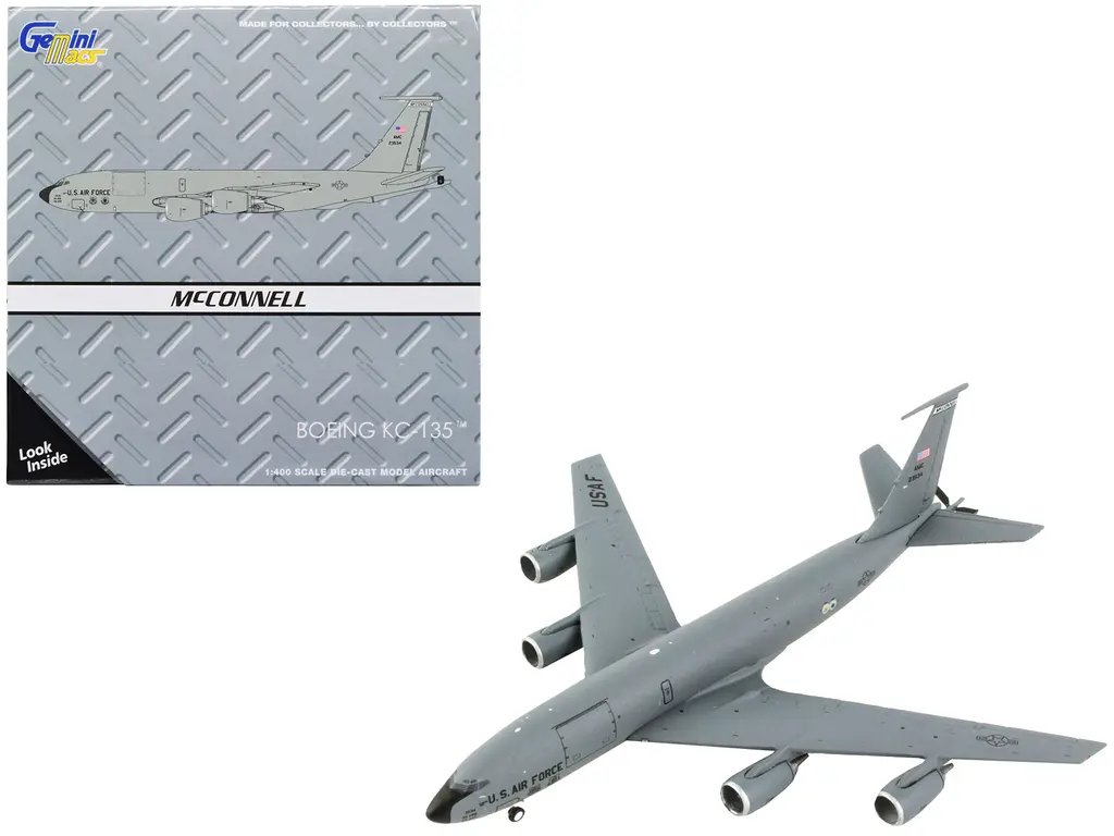GeminiJets 1/400 Diecast Boeing KC-135RT Stratotanker - McConnell AFB USAF Model 2 GeminiJets 1/400 Diecast Boeing KC-135RT Stratotanker - McConnell AFB USAF Model - Image 2