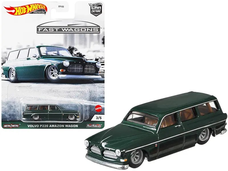 Diecast Model Cars wholesale toys dropshipper drop shipping Volvo P220 Amazon Wagon Dark Green Fast Wagons Series Hot Wheels GRJ64 drop shipping wholesale drop ship drop shipper dropship dropshipping toys dropshipper diecast drop shipper dropshippers Hot Wheels Volvo P220 Amazon Wagon Diecast Model - Dark Green Fast Wagons Series