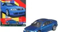 Hot Wheels Audi S4 Quattro Diecast Model - Blue Metallic 'Deutschland Design' with Sunroof