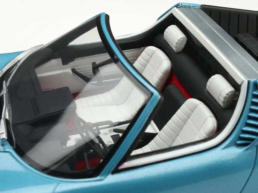 1968 Lamborghini Miura Roadster Light Blue Metallic 1/18 Model Car – Limited Edition by GT Spirit 2 1968 Lamborghini Miura Roadster Light Blue Metallic 1/18 Model Car – Limited Edition by GT Spirit - Image 2