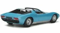 1968 Lamborghini Miura Roadster Light Blue Metallic 1/18 Model Car – Limited Edition by GT Spirit