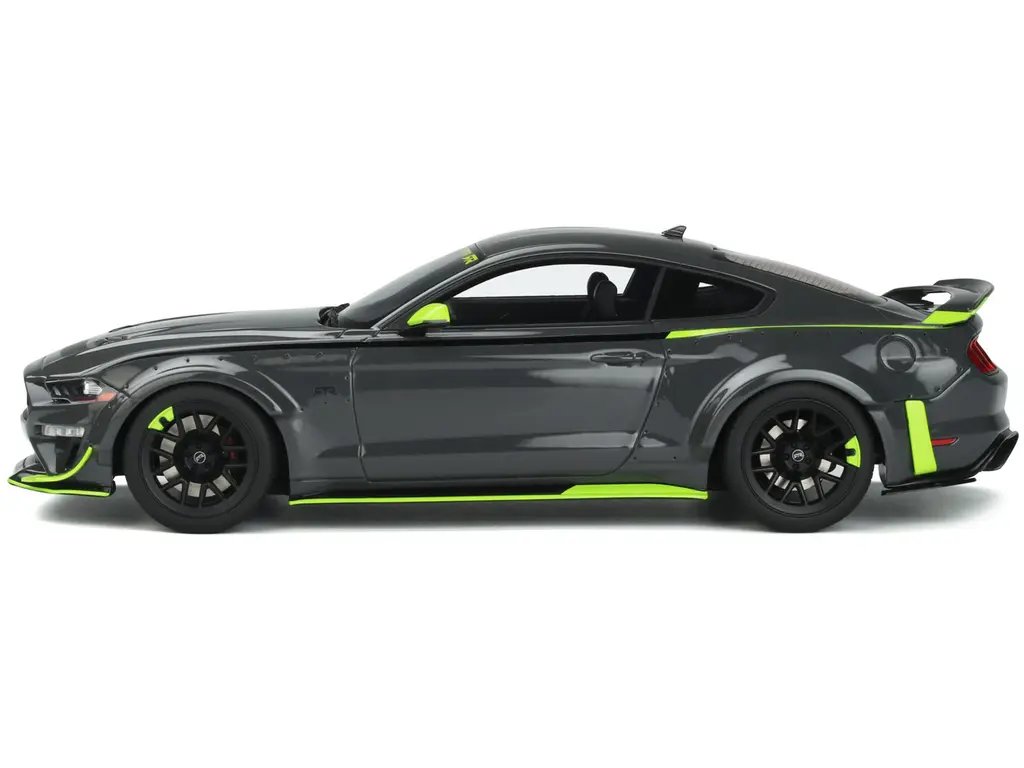 Ford Mustang RTR Spec 5 10th Anniversary 1/18 Model Car – Gray with Black & Green Stripes by GT Spirit