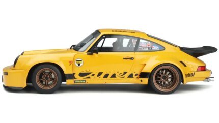 Exclusive Porsche 911 RSR Hommage 'Watahiki' Yellow 1/18 Model by GT Spirit