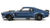 1970 Ford Mustang Blue with Black Hood 1/18 Model by GT Spirit - Ruffian Cars Edition
