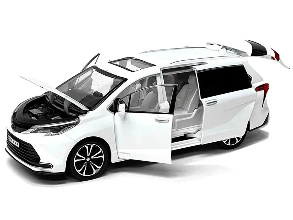 Toyota Sienna Minivan White 1/24 Diecast Model Car – Perfect Collectible for Auto Enthusiasts