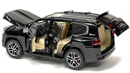 Toyota Land Cruiser Black Metallic 1/24 Diecast Model Car - Premium Collectible