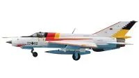 1/72 Diecast MIG-21SPS 'The White Shark' Fighter Model by Hobby Master - 1990 Germany Edition