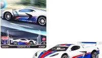 Hot Wheels Chevrolet Corvette C8.R Diecast Model - Pearl White with Red & Blue Stripes, American Scene Car Culture Series