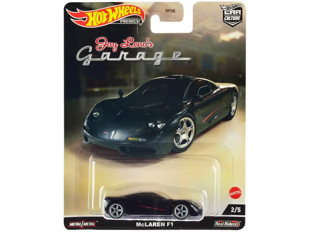 Exclusive McLaren F1 Black with Red Stripes Diecast by Hot Wheels – Jay Leno’s Garage Edition