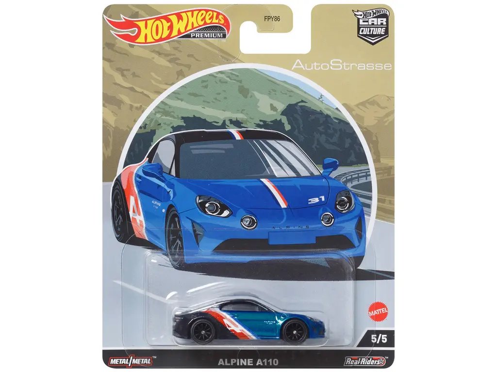 Hot Wheels Alpine A110 Blue Metallic & Black ‘Auto Strasse’ Diecast Model Car