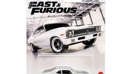 1970 Chevrolet Nova SS - Silver Metallic Classic Muscle Car with Black Stripes
