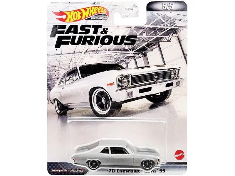 Diecast Model Cars wholesale toys dropshipper drop shipping 1970 Chevrolet Nova SS Silver Metallic Black Stripes Fast & Furious Series Hot Wheels HCP14 drop shipping wholesale drop ship drop shipper dropship dropshipping toys dropshipper diecast drop 1970 Chevrolet Nova SS - Silver Metallic Classic Muscle Car with Black Stripes