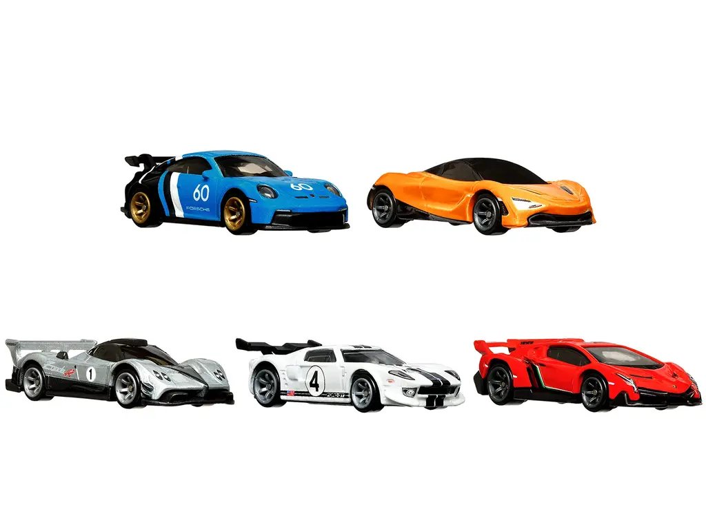 Hot Wheels Car Culture Speed Machines 5-Piece Diecast Model Car Set