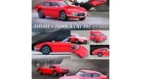 Toyota 2000GT RHD Solar Red 1/64 Diecast by Inno Models - Collector's Dream
