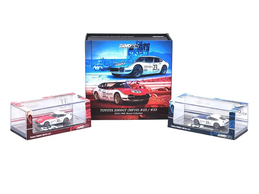 1968 Toyota 2000GT SCCA Diecast Model Car Set 1/64 by Inno Models – Limited Edition