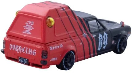 Limited Edition Nissan Sunny Hakotora RHD Pickup with Camper Shell & Keychain - 1/64 Diecast by Inno Models