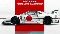 LBWK F40 White with Graphics 1/64 Diecast Model - Tokyo Auto Salon 2023 by Inno Models