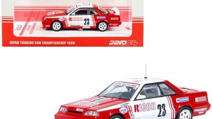 Nissan Skyline GTS-R R31 #23 Ricoh 1988 JTC 1/64 Diecast Model Car by Inno Models
