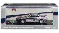 1989 Nissan Skyline GT-R R32 Gr. A Test Car 1/64 Diecast by Inno Models - Silver Metallic RHD