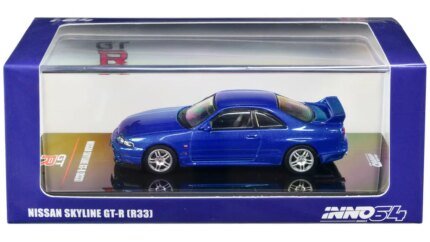 Buy Nissan Skyline GT-R R33 Bayside Blue 1/64 Diecast by Inno Models - RHD Collectible