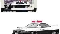 Buy Nissan Skyline GT-R R33 Saitama Police 1/64 Diecast by Inno Models - RHD Black & White