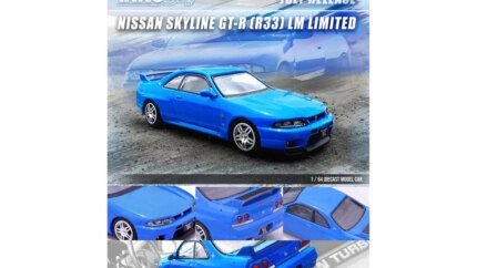 Exclusive Nissan Skyline GT-R R33 LM Limited 1/64 Diecast Model - Inno Models RHD Blue