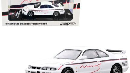 Exclusive 1/64 Nissan Skyline GT-R N1 R33 RHD White Diecast by Inno Models - Tuned by Mine’s