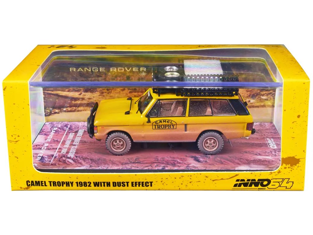Land Rover Range Rover Classic Camel Trophy 1982 Yellow 1/64 Diecast Model by Inno Models