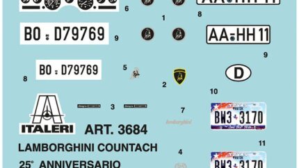 Build Your Dream: Italeri Lamborghini Countach 25th Anniversary 1/24 Scale Model Kit