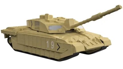 Airfix Quickbuild Challenger Tank Desert Model Kit: Snap Together Painted Plastic Model