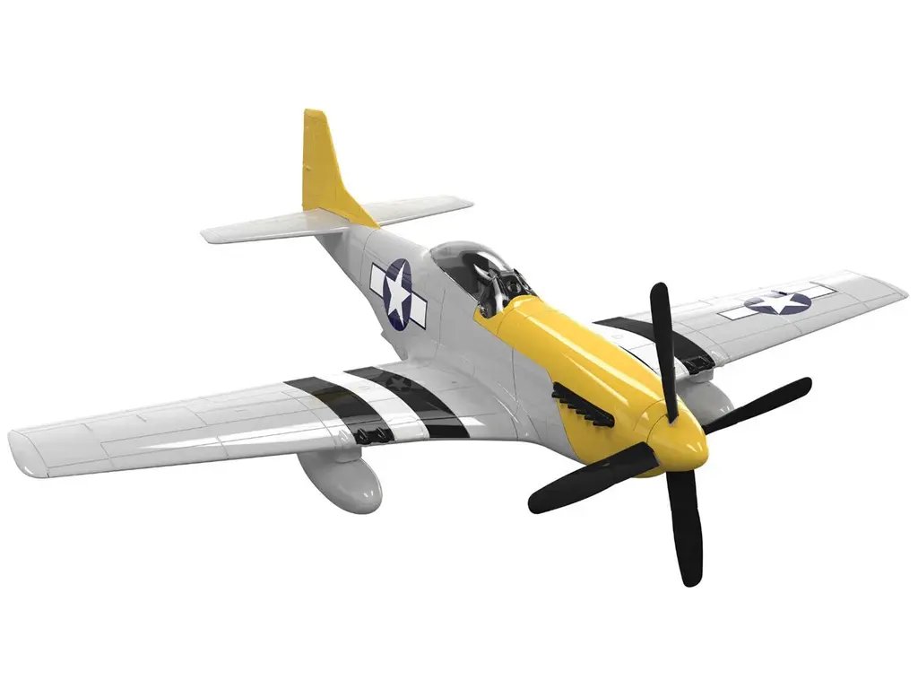 Airfix Quickbuild P-51D Mustang Snap Together Model Kit – Painted Plastic Airplane