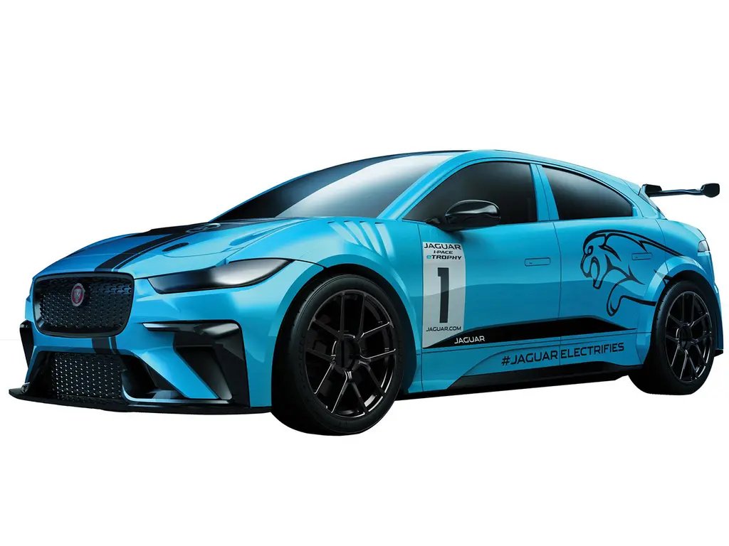 Build Your Own Jaguar I-Pace eTrophy: Airfix Quickbuild Blue Model Kit