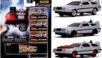 Back to the Future Time Machine Diecast Model Cars Set - Nano Hollywood Rides by Jada
