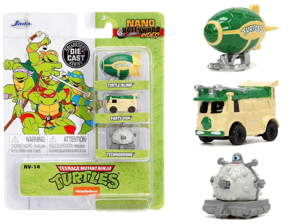 Collectible Teenage Mutant Ninja Turtles Diecast Cars Set – Nickelodeon Nano Hollywood Rides by Jada