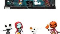 Set of 4 Diecast Figurines (2.5") Tim Burton's "The Nightmare Before Christmas" "Metalfigs" Series by Jada