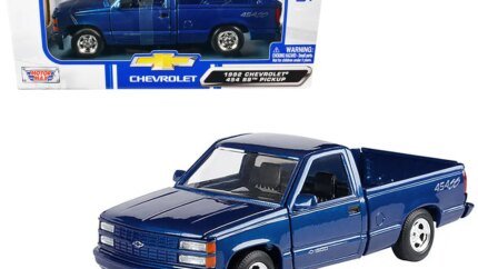 1992 Chevrolet 454 SS Pickup Truck Blue Metallic 1/24 Diecast Model by Motormax