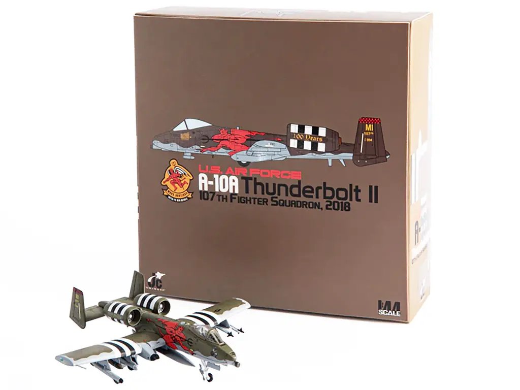 Limited Edition 1/144 Diecast A-10A Thunderbolt II Model - 107th Fighter Squadron 100th Anniversary by JC Wings 2 Limited Edition 1/144 Diecast A-10A Thunderbolt II Model - 107th Fighter Squadron 100th Anniversary by JC Wings - Image 2