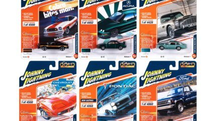 2023 Classic Gold Collection: Set of 6 Johnny Lightning 1/64 Diecast Model Cars
