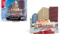 1959 Chevrolet Impala Convertible Red with Mike’s Diner Diorama
