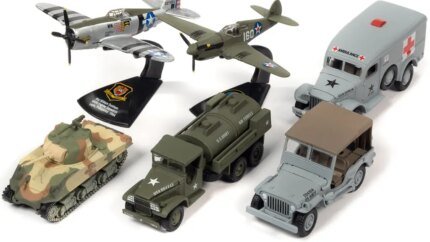 Limited Edition WWII Warriors Pacific Theater Diecast Model Cars Set by Johnny Lightning