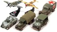 Limited Edition WWII Warriors European Theater Diecast Model Cars Set by Johnny Lightning