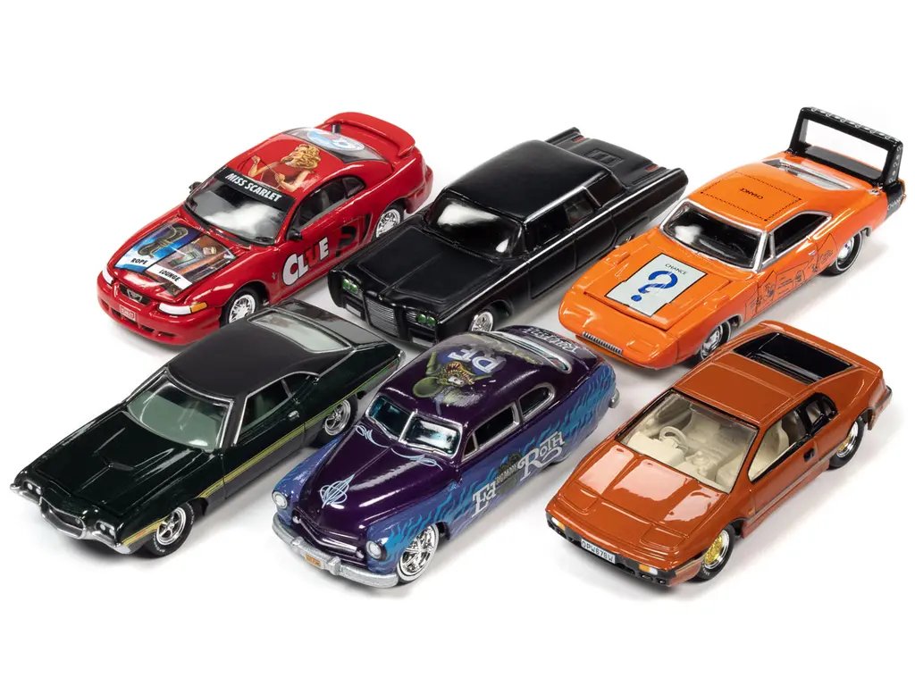 Johnny Lightning Pop Culture 2022 Set of 6 Diecast Model Cars 1/64 Release 1