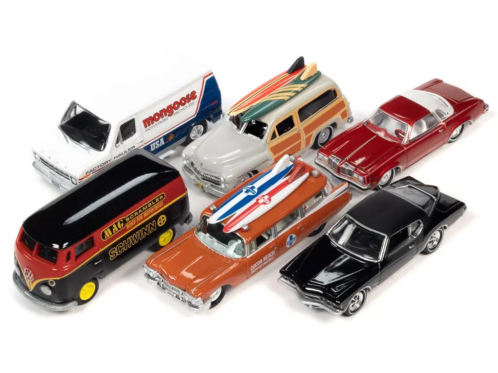 Johnny Lightning 2023 Set B: 6-Piece 1/64 Diecast Model Cars Release 2