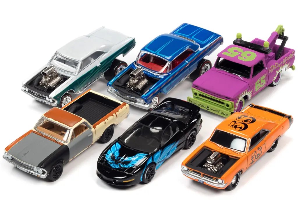 “Street Freaks” 2021 Set B of 6 Cars Release 4 1/64 Diecast Model Cars by Johnny Lightning