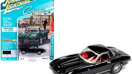 1965 Chevrolet Corvette Hardtop Tuxedo Black 1/64 Diecast Model