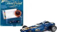 Johnny Lightning Special Blue Metallic 1/64 Diecast Car with Poker Chip & Trivial Pursuit Card - Pop Culture Series
