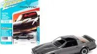 1984 Pontiac Firebird Trans Am T/A Silver Sand Gray Metallic with Black Top "Classic Gold Collection" Series Limited Edition to 7418 pieces Worldwide 1/64 Diecast Model Car by Johnny Lightning